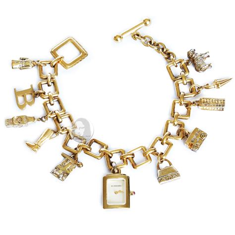 burberry sterling silver charm watch bracelet|Burberry Signature Charm Bracelet Watch Gold Plated Sterling .